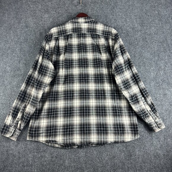 Eddie Bauer Shirt Mens TXL Plaid Cotton Flannel Button Down Relaxed Fit Pocket - Picture 7 of 8